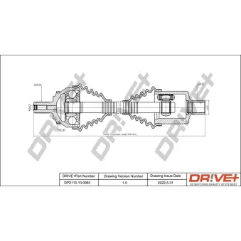 Arbre de transmission Dr!ve+ DP2110.10.0984