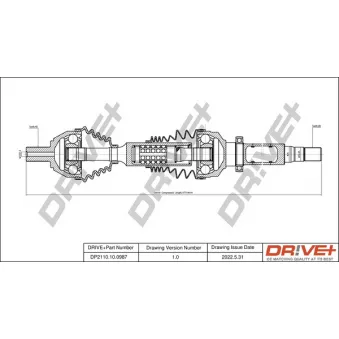 Arbre de transmission Dr!ve+ DP2110.10.0987