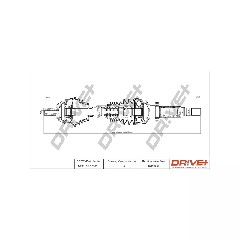 Arbre de transmission Dr!ve+ DP2110.10.0987