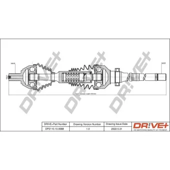 Arbre de transmission Dr!ve+ DP2110.10.0988