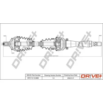 Arbre de transmission Dr!ve+ DP2110.10.0989