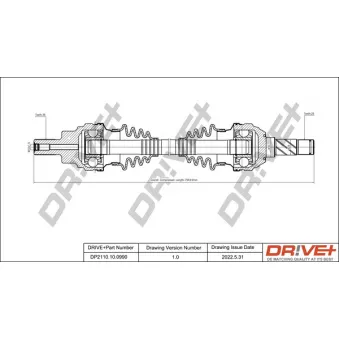 Arbre de transmission Dr!ve+ DP2110.10.0990