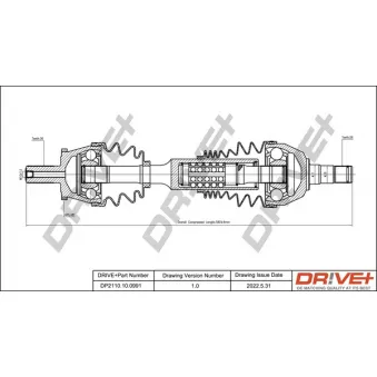 Arbre de transmission Dr!ve+ DP2110.10.0991