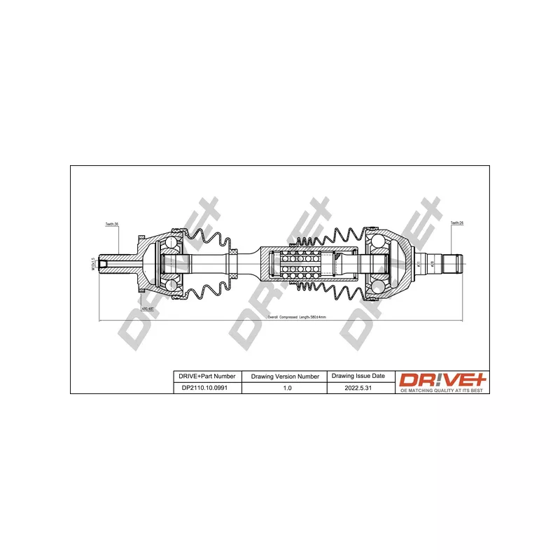 Arbre de transmission Dr!ve+ DP2110.10.0991