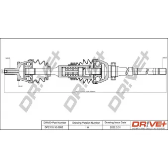 Arbre de transmission Dr!ve+ DP2110.10.0992