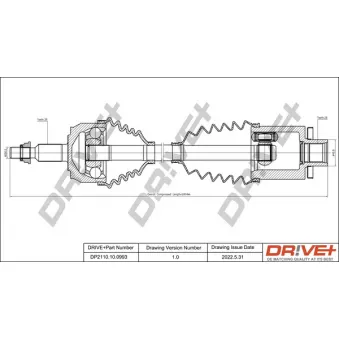 Arbre de transmission Dr!ve+ DP2110.10.0993