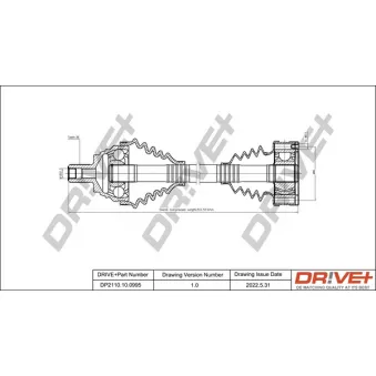 Arbre de transmission Dr!ve+ DP2110.10.0995