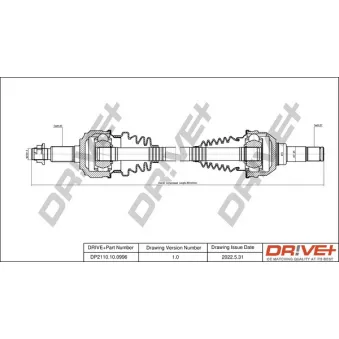 Arbre de transmission Dr!ve+ DP2110.10.0996