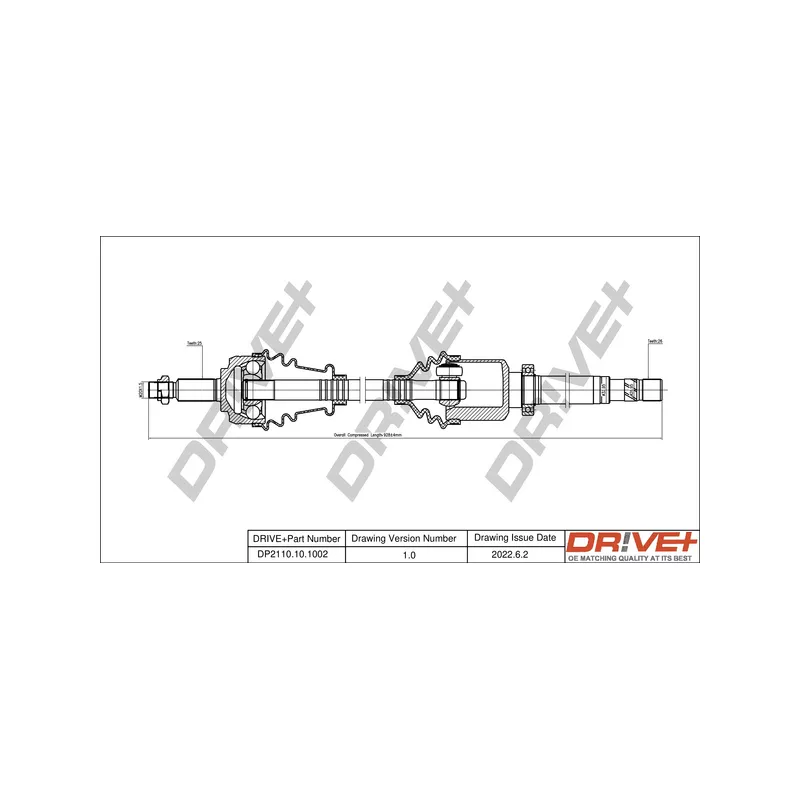 Arbre de transmission Dr!ve+ DP2110.10.1002