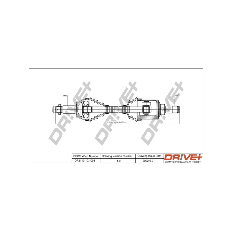 Arbre de transmission Dr!ve+ DP2110.10.1003