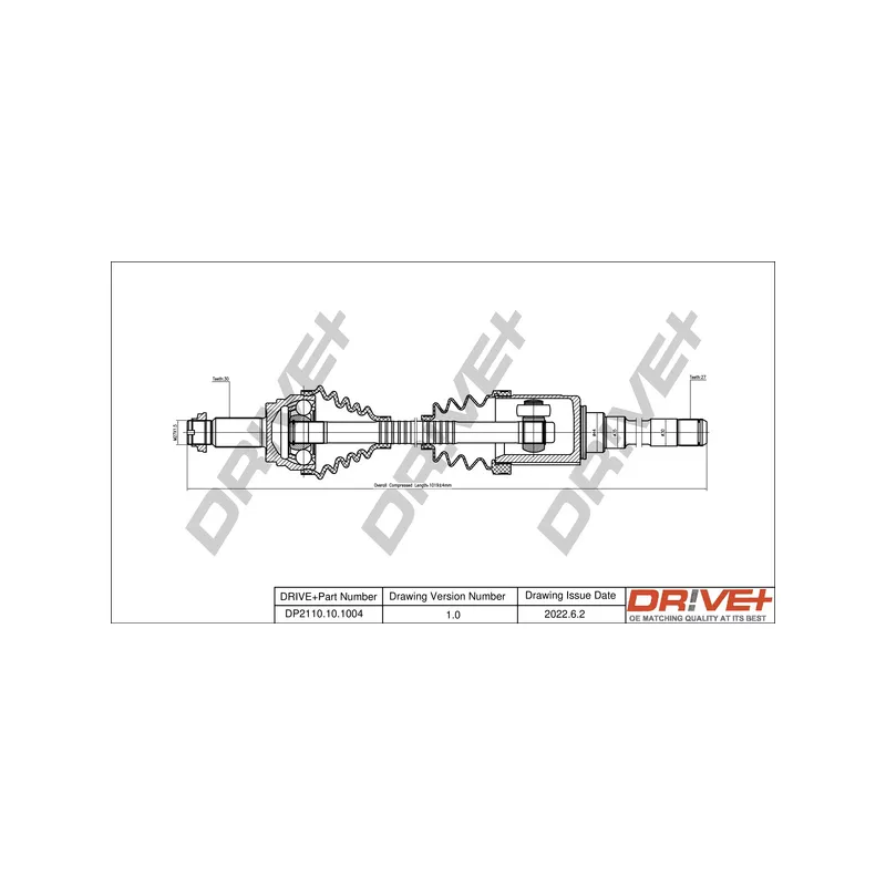Arbre de transmission Dr!ve+ DP2110.10.1004