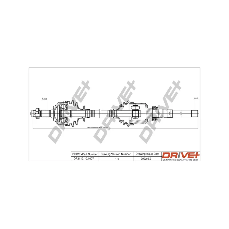 Arbre de transmission Dr!ve+ DP2110.10.1007