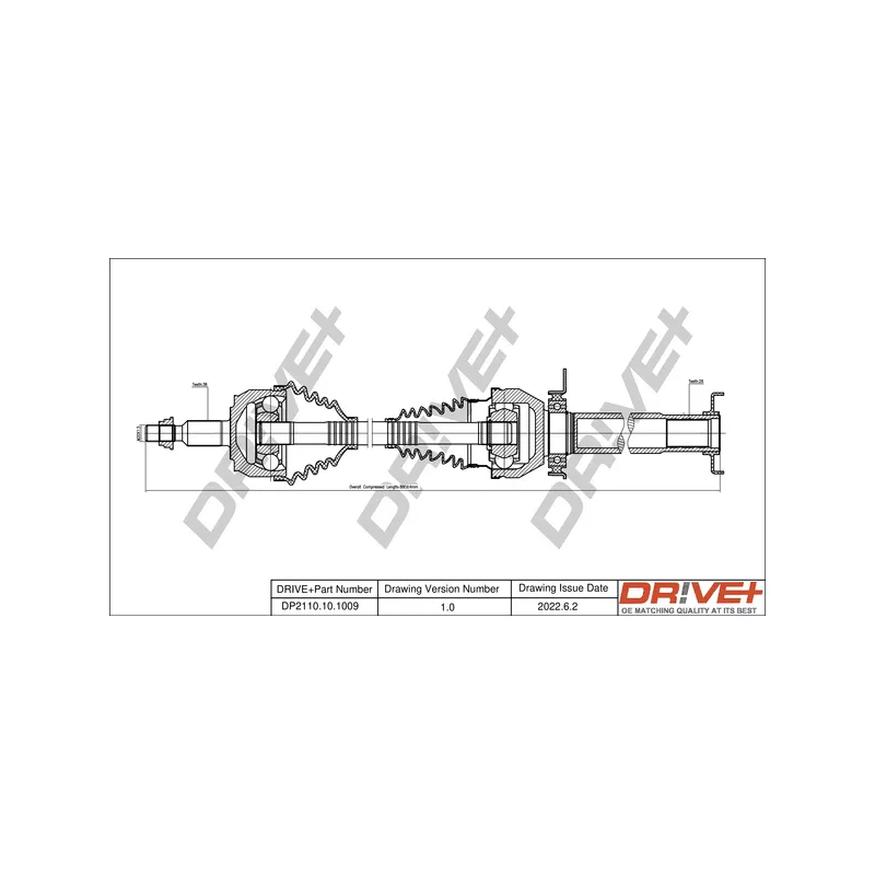 Arbre de transmission Dr!ve+ DP2110.10.1009