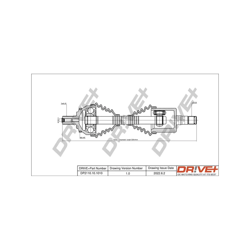 Arbre de transmission Dr!ve+ DP2110.10.1010