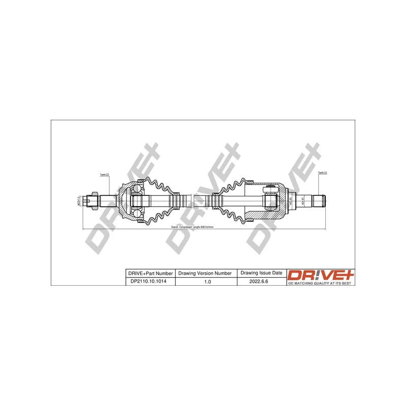 Arbre de transmission Dr!ve+ DP2110.10.1014