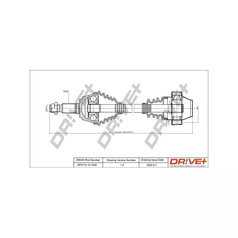 Arbre de transmission Dr!ve+ DP2110.10.1020