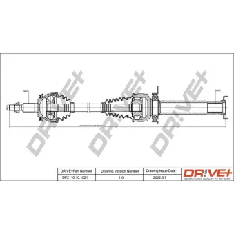 Arbre de transmission Dr!ve+ DP2110.10.1021