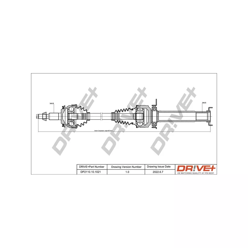 Arbre de transmission Dr!ve+ DP2110.10.1021