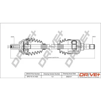 Arbre de transmission Dr!ve+ DP2110.10.1023