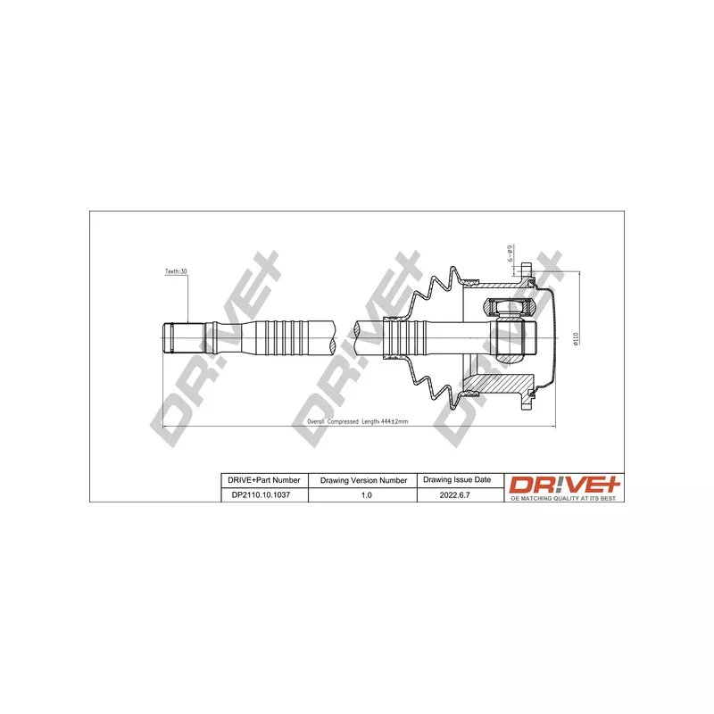 Arbre de transmission Dr!ve+ DP2110.10.1037