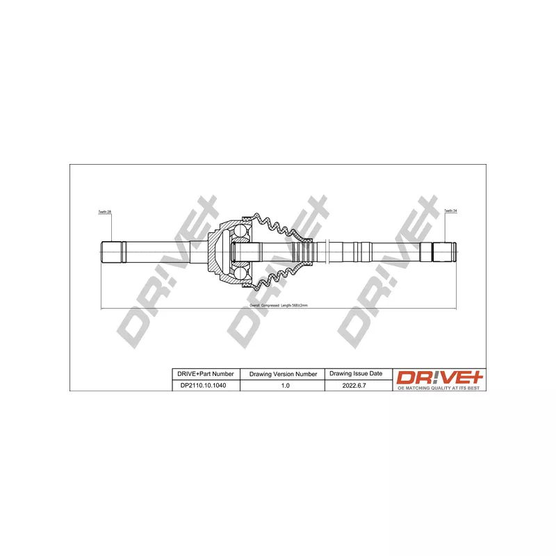 Arbre de transmission Dr!ve+ DP2110.10.1040