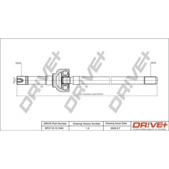 Arbre de transmission Dr!ve+ DP2110.10.1044