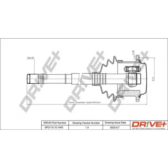 Arbre de transmission Dr!ve+ DP2110.10.1045