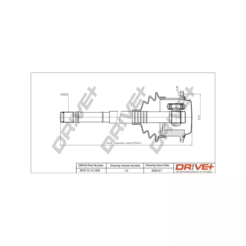 Arbre de transmission Dr!ve+ DP2110.10.1045