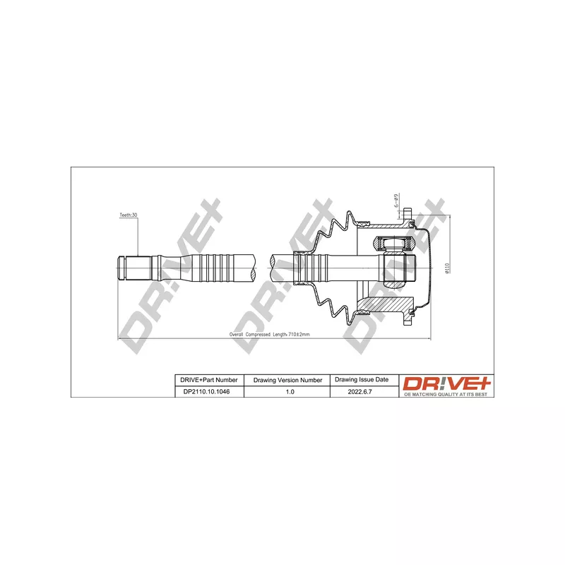 Arbre de transmission Dr!ve+ DP2110.10.1046
