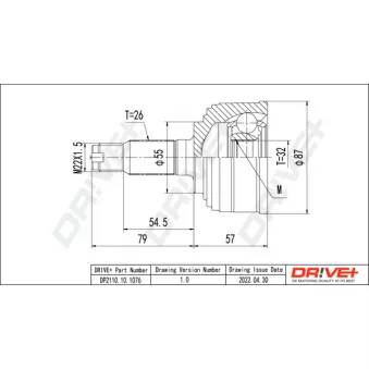 Embout de cardan avant (kit de réparation) Dr!ve+ DP2110.10.1076
