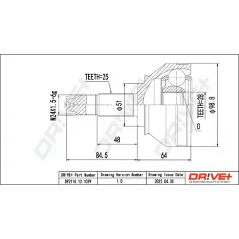 Embout de cardan avant (kit de réparation) Dr!ve+