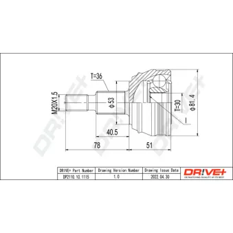 Embout de cardan avant (kit de réparation) Dr!ve+