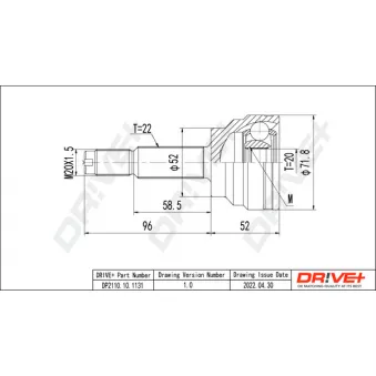 Embout de cardan avant (kit de réparation) Dr!ve+