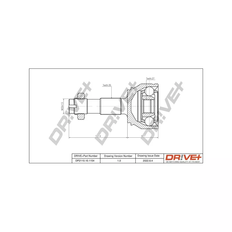 Embout de cardan avant (kit de réparation) Dr!ve+ DP2110.10.1154
