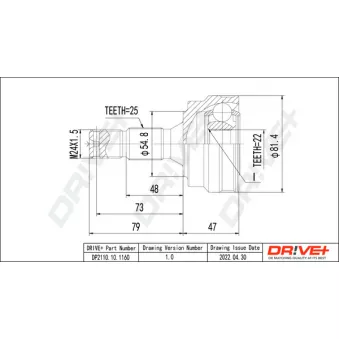 Embout de cardan avant (kit de réparation) Dr!ve+ DP2110.10.1160