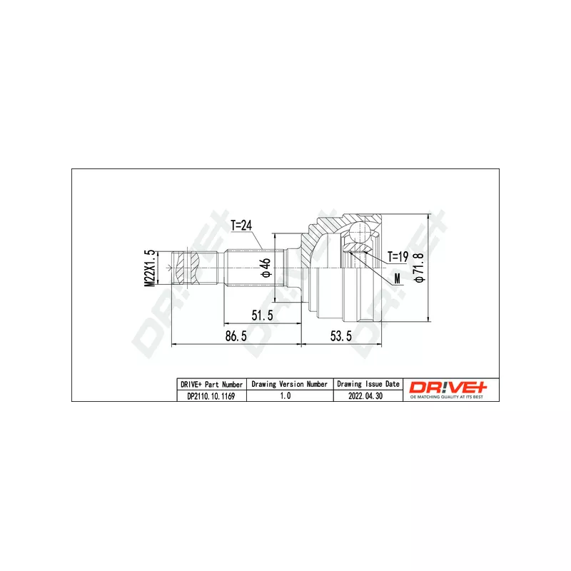 Embout de cardan avant (kit de réparation) Dr!ve+ DP2110.10.1169