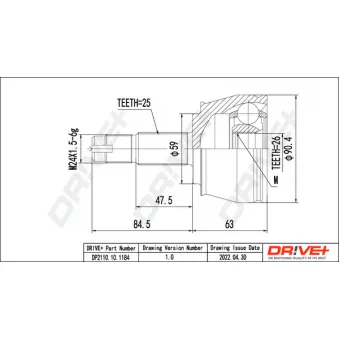 Embout de cardan avant (kit de réparation) Dr!ve+
