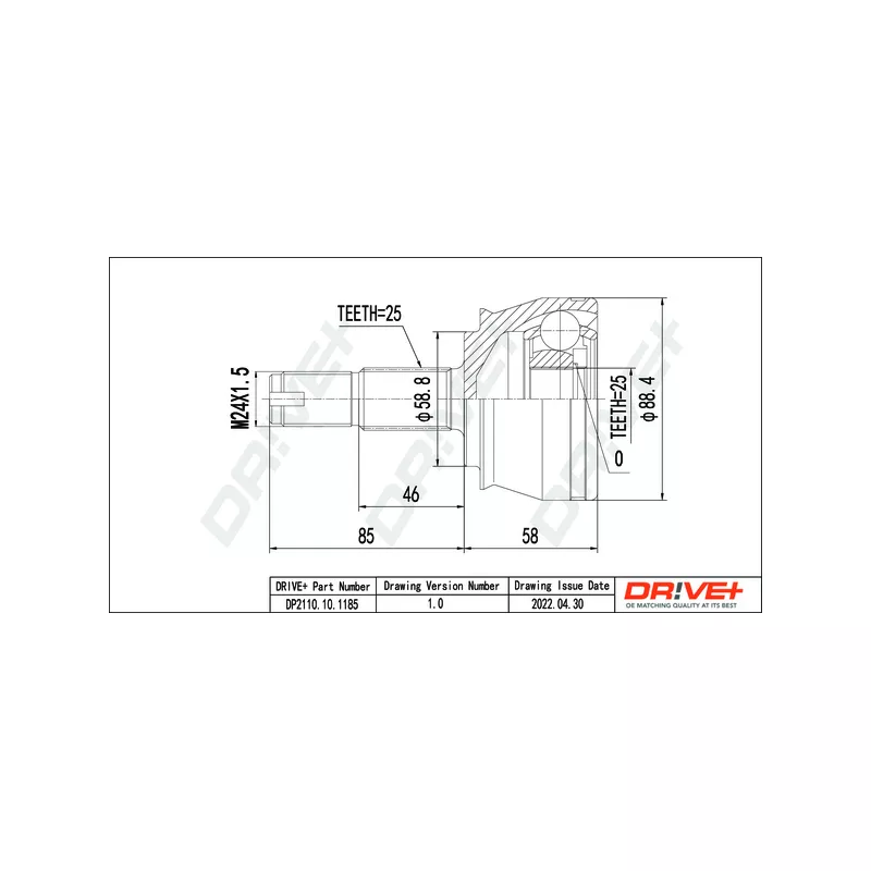 Embout de cardan avant (kit de réparation) Dr!ve+ DP2110.10.1185
