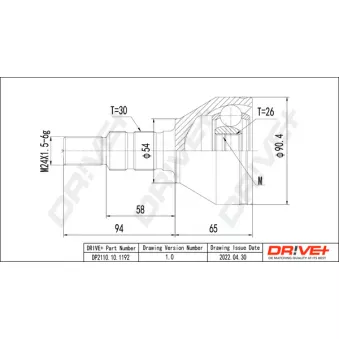 Embout de cardan avant (kit de réparation) Dr!ve+ DP2110.10.1192