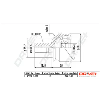 Embout de cardan avant (kit de réparation) Dr!ve+