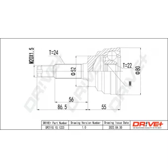 Embout de cardan avant (kit de réparation) Dr!ve+ DP2110.10.1223