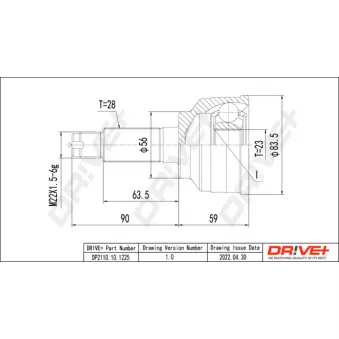 Embout de cardan avant (kit de réparation) Dr!ve+ DP2110.10.1225