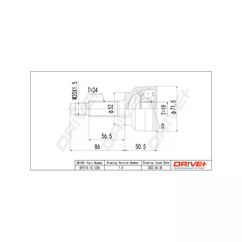Embout de cardan avant (kit de réparation) Dr!ve+ DP2110.10.1228