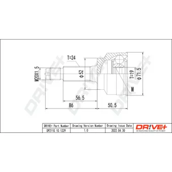 Embout de cardan avant (kit de réparation) Dr!ve+ DP2110.10.1229