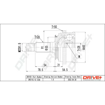 Embout de cardan avant (kit de réparation) Dr!ve+