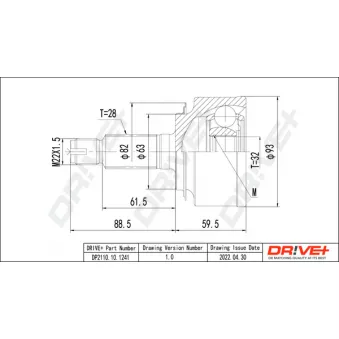 Embout de cardan avant (kit de réparation) Dr!ve+