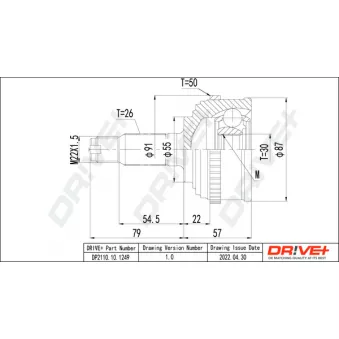 Embout de cardan avant (kit de réparation) Dr!ve+ DP2110.10.1249