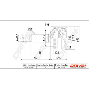 Embout de cardan avant (kit de réparation) Dr!ve+