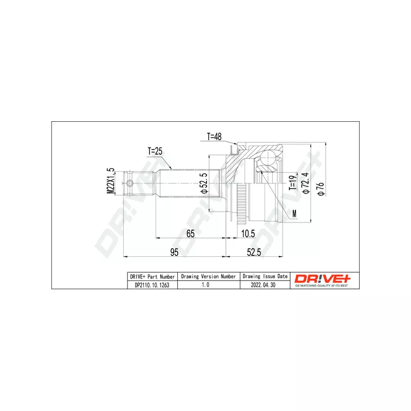 Embout de cardan avant (kit de réparation) Dr!ve+ DP2110.10.1263
