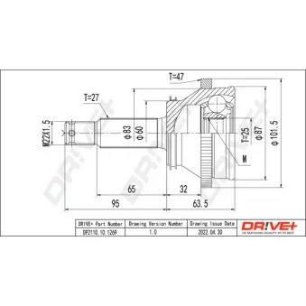 Embout de cardan avant (kit de réparation) Dr!ve+